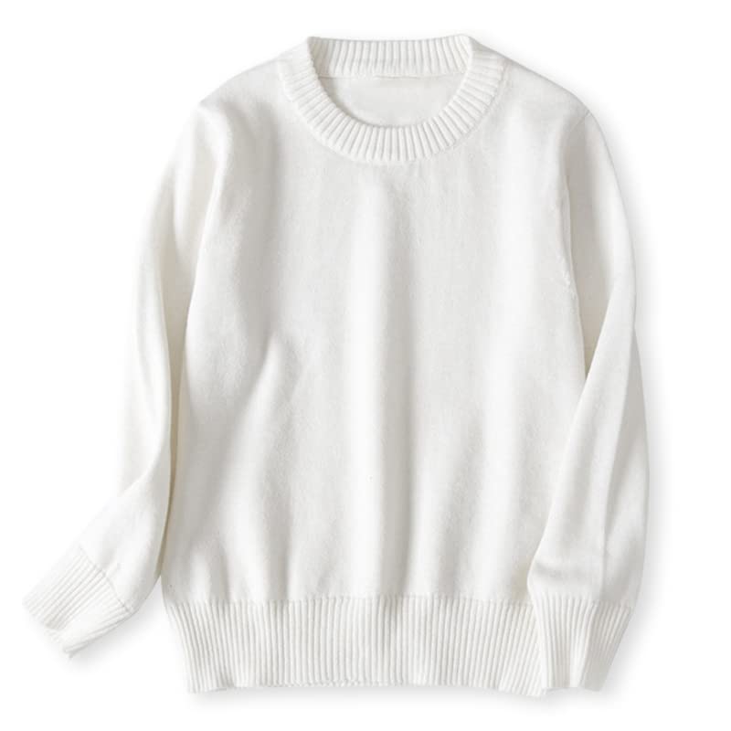 ACESTAR Boys and Girls' Uniform Cotton Crew-Neck Sweaters Long Sleeve Pullover Knit Sweater