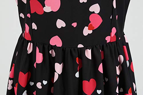 Image of Sister Amy Girl Printed Elastic Sleeveless Shaping Breathable Camisole Skater Dress