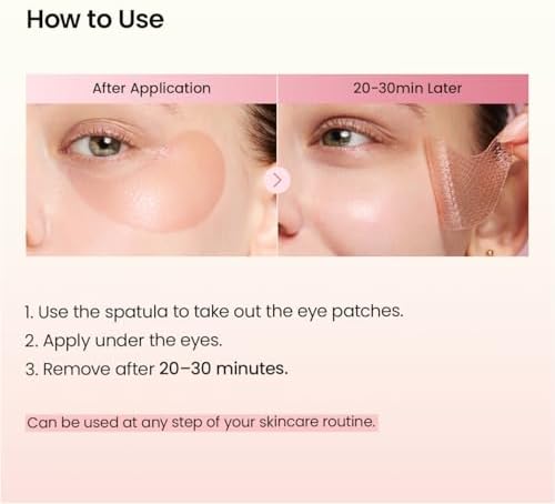 BIODANCE Collagen Peptide Eye Patches, Anti Wrinkle & Smile Line Patches for Face, Under Eye Mask for Fine Lines & Eye Bags, Travel Essentials & Self Care Gifts for Women, Korean Skin Care (60 Count) — view 6