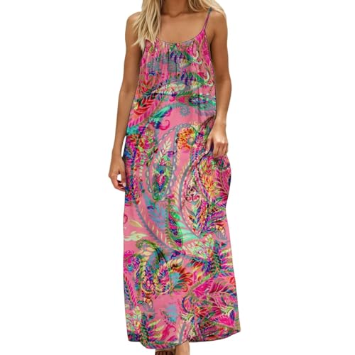Robe caraco dos nu sans manches femme casual loose longue fluide summer gown