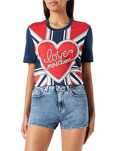Love Moschino Women's Casual Shorts, Medium blue (medium blue denim), 48