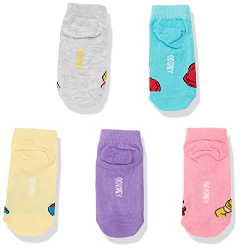 Image of Disney Girls' Disney Princess 5 Pack Shorty Socks
