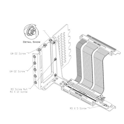Cable elevador PCIe 5.0 x16 Formulamod de 90 grados para montaje vertical de GPU Gen 5 4