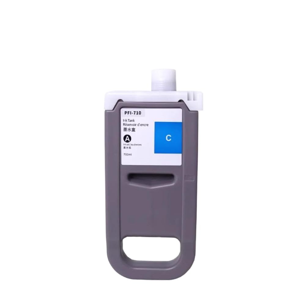 Hoping Cartuccia d'inchiostro PFI-710 compatibile con le stampanti imagePROGRAF TX-2000, TX-3000, TX-4000, TX-5300(PFi-710 C)