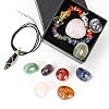Crystals and Healing Stones Premium Kit, 11 Pcs Chakra Stones Healing Crystals, Natural Crystal Necklaces Bracelets & Pendulum Pillar, Heart Healing Crystals Love Reiki Balancing Stone for Women Girls
