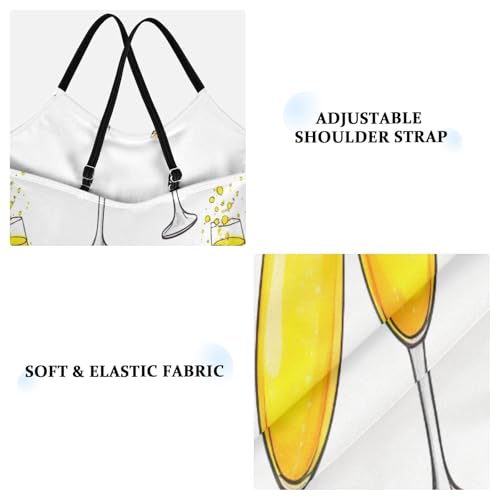 Girls Swimming Suits Beach Swimsuit 3-10 Y with Adjustable Shoulder Strap, Champagne Yellow Wine3