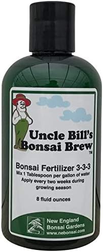 Uncle Bill's Liquid Bonsai Fertilizer - Specially Formulated Bonsai Food for Vibrant Growth, Easy to Use, Trusted by Enthusiasts, 8 Ounces