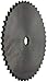 Browning 50A47 Plate Roller Chain Sprocket, Single Strand, Type A Hub, Steel, 3/4" Stocked Bore, 47 Teeth