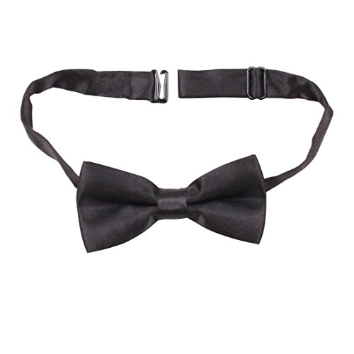 Guchol Kids Black Suspenders Bow Tie For Boys And Girls Adjustable Elastic Classic Accessory Sets Age 1 To 13 Year (Black, 33 Inch (6-13 Year) #TOP3