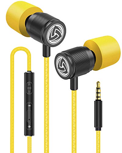 LUDOS Ultra Auriculares con Micrfono y Cable, Mxima Comodidad, Sonido Cristalino, Agudos y Graves Equilibrados, Nueva Espuma Viscoelstica, Cable Duradero, Graves, Control de Volumen
