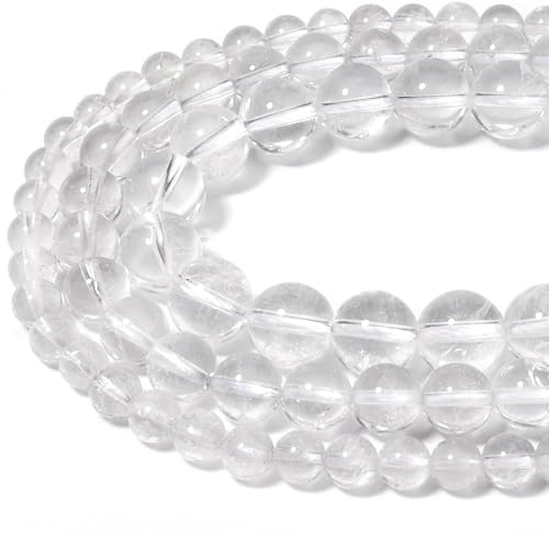 4 mm naturale bianco chiaro cristallo rocca quarzo perline rotonde
