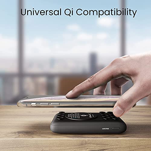 Techsmarter 8000Mah Qi Wireless Power Bank With Anti-Slip Suction Cups, 18W Usb-C Pd Portable Charger. Compatible With Iphone 13, 12, 11, Se 2020, X, Xr, Xs, 8, Samsung S22, S21, S20, S10, S9, S8, S7 #TOP3