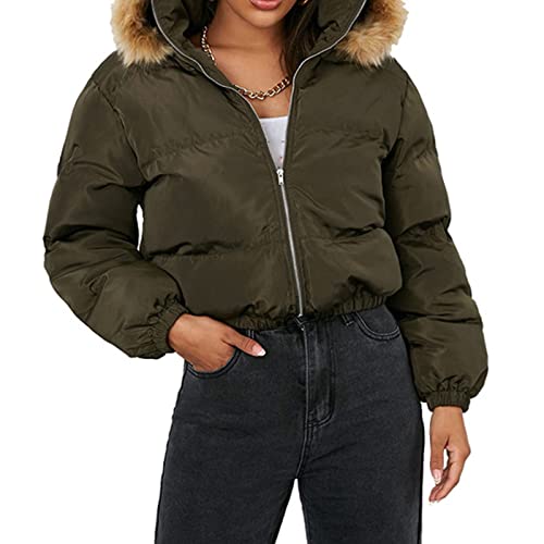 Veste à capuche en fourrure pour le quotidien hivernal