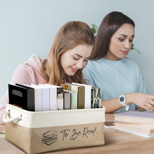 Marsui 1 Pcs TBR Basket Book Lover Gifts for Women Book Storage Bin Bookish - Image 5