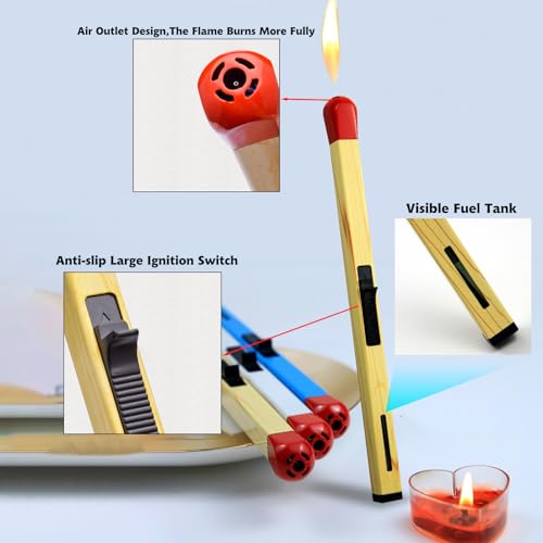 Encendedor de llama suave recargable 4 unidades miniatura 5