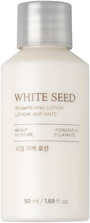 The Face Shop White Seed Brightening Face Lotion with Niacinamide & Vitamin B | For Dark Spots, Dullness & Acne Scars| Suitable for Normal, Oily, Dry, Combination Skin | Sulphate & Paraben Free, 50ml