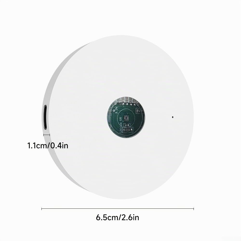 SPORTARC Capteur de lumière, capteur de luminance pour maisons intelligentes, compatible TUYA WiFi/ZigBee, ajustement automatique des niveaux de lumière, blanc, 1 unité