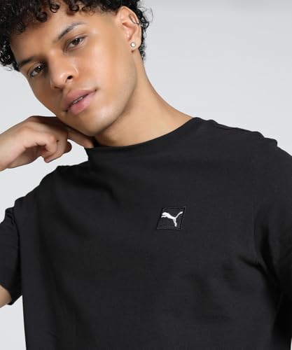 Image of Puma Men Cotton Solid Regular Fit Tees