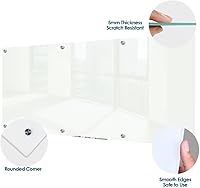 Vista 107 de J&J worldwide Glass Whiteboard Yearly Calendar - 35" X 47" Large Wall Whitrboard - White Board Dry Erase Planner for Wall Home, School, Office