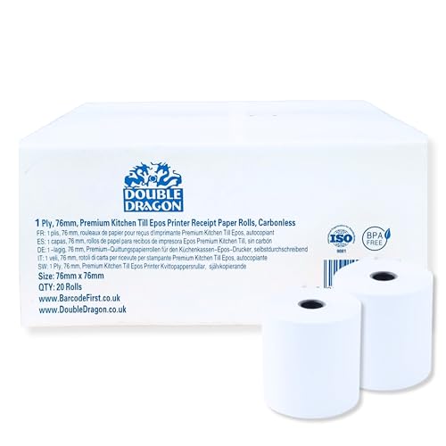 Double Dragon Rotoli di Carta Carbonless 76x76mm, a strato...