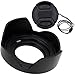 Fotodiox Reversible Lens Hood Kit for E-Mount PZ 16-50mm F3.5-5.6 OSS E-Mount Power Zoom Lens, Reversible Tulip Flower Hood w/Cap