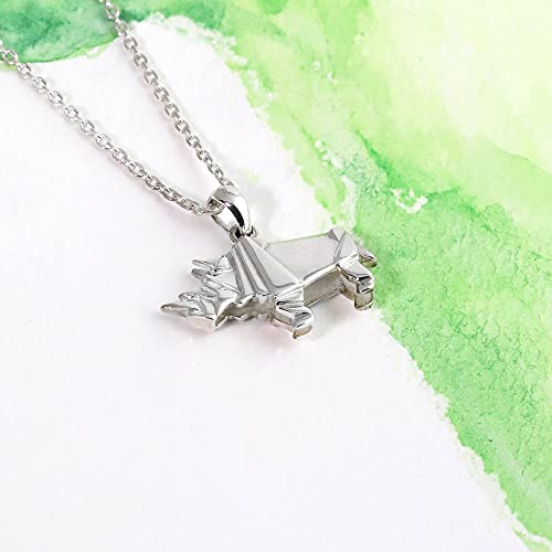 Boma Jewelry Sterling Silver Origami Rhinoceros Pendant Necklace, 18 Inches4