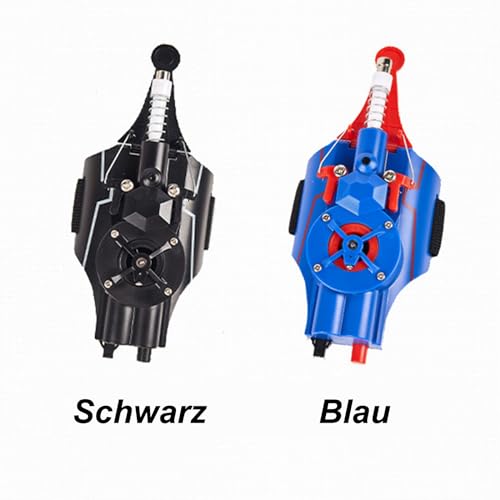 HLMNAKE Spinnennetz Werfer mit Faden und Handschuhe, Automatische Seilrückholung, Superhelden Web Launcher Kinder Spielzeug Shooter, Geschenk für Cosplay, Halloween und mehr (Schwarz)