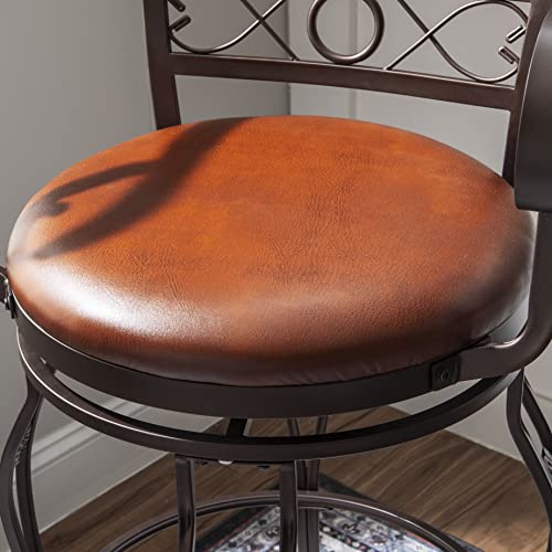 Powell Company Big And Tall Copper Stamped Back Barstool With Arms Bar Stool, Bronze #TOP6