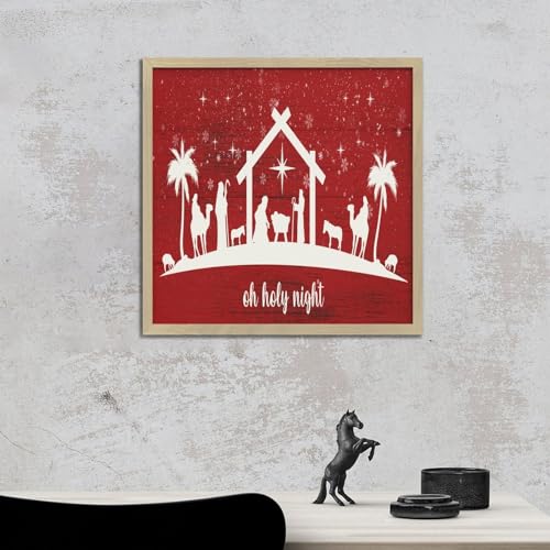 Décoration murale Jésus de haute qualité avec cadre en bois naturel - 7