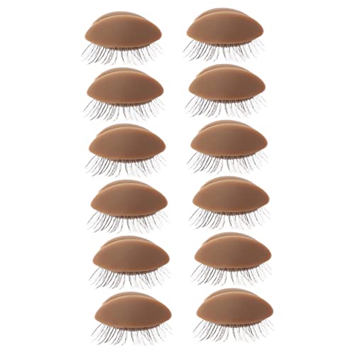 PATKAW 6 Pares Párpados Removibles Pro Latigazo Cinta De Levantamiento De Párpados Pre Pestañas Postizas Reemplazo Batidor De Colores Kit De Extensión De Pestañas Ojo Sombra Gel De Sílice