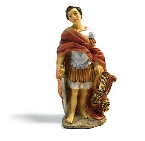 Estatua de 4 pulgadas con tarjeta de oración St Genesius miniatura 1