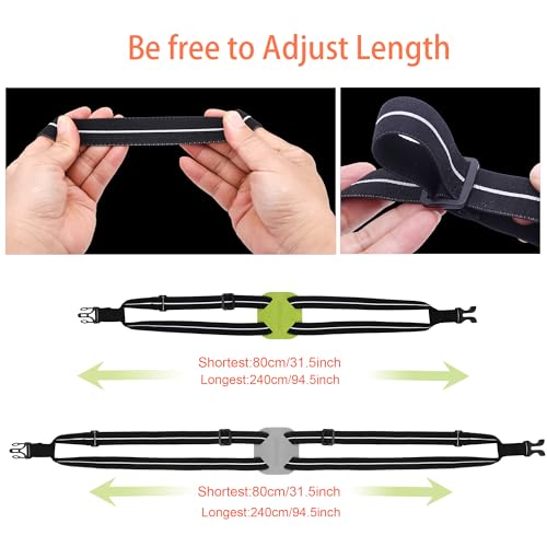 Image of Luggage Straps Bag Bungees for Add a Bag Easy to Travel Suitcase Elastic Strap Belt (Gray, L)