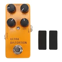 High Gain Distortion Guitar Pedal, Aluminum Alloy Metal Distortion Pedal Electric Guitar Effect with True Bypass DC9V