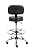 Boss Office Products B16245-BK Be Well Medical Spa Drafting Stool with Back, Black