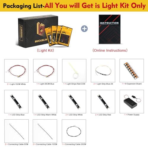 Image of BrickBling Lights Compatible with Lego Fast and Furious Toyota Supra MK4 | LED Light Kit Compatible with Lego Technic 42204 - Not Come with Car