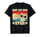 Best Cat Mom Ever Funny Vintage Kitten Lover Retro Women T-Shirt