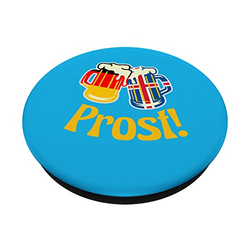 German - Iceland Cheers Prost PopSockets Swappable PopGrip, Black - Image 2