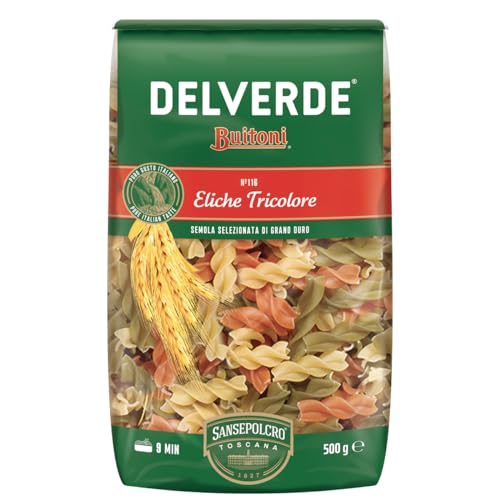 Delverde Eliche tricolore Pasta bunte Hartweizen Nudeln 500g