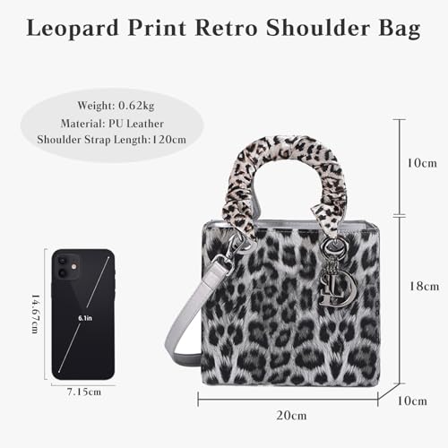 Image of Leopard Print Handbag - Women's PU Leather Crossbody Bag, Waterproof, Fashion Messenger & Satchel Bag