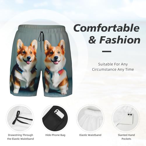 Short de bain séchage rapide pour homme à doublure compression - 5
