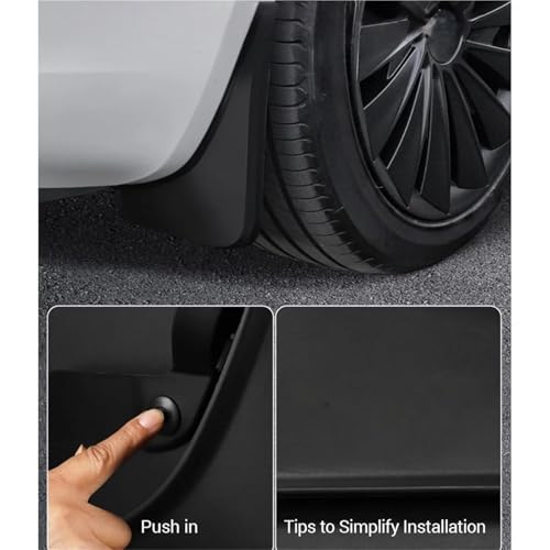 Garde-boue Tesla Model 3 Highland protection boue bavettes auto - 3