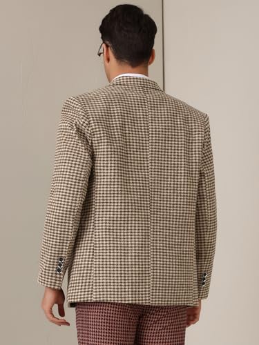 Lars Amadeus Houndstooth Blazer for Men's Classic Fit Business Two Button Plaid Sports Coat3