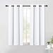 NICETOWN Curtain Panels for Bedroom - Home Decoration Solid Grommet Draperies/Drapes, Not Blackout Window Curtains for Kitchen (2 Panels, 42 by 54, White)