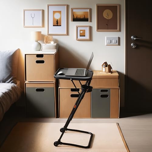 Surface pliable bureau portable avec porte-gobelet pour secrétaire et télétravail - 5