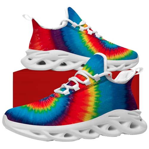 Tie Dye Shoes Fashion Sneakers Running Walking Tennis Shoes4