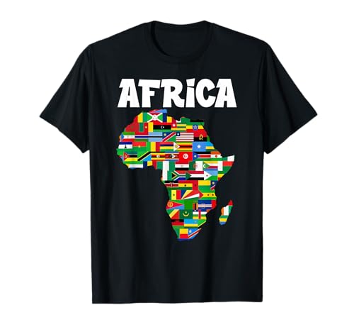 Camiseta de África orgulloso país africano banderas continente amor Camiseta