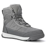 Mishansha Botas de Nieve Mujer Botines Cálido Senderismo Trekking Zapatos de Nieve Antideslizante Minimalistas Invierno Boots Gris 42 EU