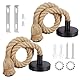 2 Stück Lampenfassung E27 mit Kabel E27 Fassung mit Kabel Hanfseil Lampe Seil Lampe Seillampe Lampenfassung Vintage Lampenaufhängung Pendelleuchte Textilkabel 100 cm für Küche Haus Cafe Bar