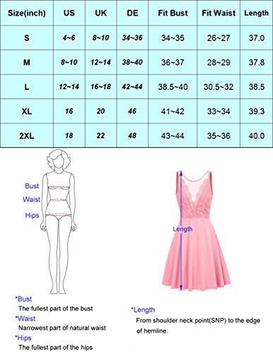 Women Sleeveless Lace Patchwork Cocktail Party A-Line Midi Dress Xl Black #TOP5