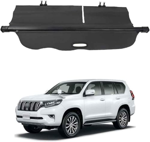 Cache Bagages pour Toyota Land Cruiser Prado 150 FJ150 2010-2021 RéTractable ÉTagèRe ArrièRe Coffre Bouclier de sécurité Tablette Panneau Soleil Couverture Cargaison